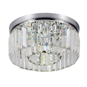 Modern Small Crystal Flush Mount Light with 6 Lights