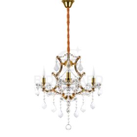 K9 Crystal Chandeliers Lighting 4 Lights Crystal Ceiling Lamp Home Decoration Gold