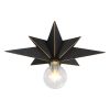 16 inch Flush Mount Ceiling Light;  Industrial Black Metal Star Ceiling Lights