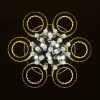 90W 6 Rings LED K9 Crystal Ceiling Light Modern Flush Mount Light Home Decor