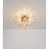 Flush Mount Ceiling Light, Crystal Chandelier Light Fixture Sputnik Firework Ceiling Lamp Modern Golden Close to Ceiling Light