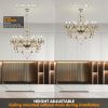 8 Lights K9 Crystal Chandelier With Chains Elegant Crystal Ceiling Lamp Home Decor