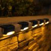 4pcs Solar LED Deck Light Outdoor Garden Lighting Patio Railing Path Lamp