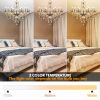 8 Lights K9 Crystal Chandelier With Chains Elegant Crystal Ceiling Lamp Home Decor