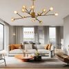 Modern American chandelier golden iron -12 bulb