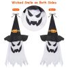 Halloween Ghost Witch Hat Hanging Light Lantern 11.6ft Outdoor String Decorative Light Patio Yard Garden Indoor Light