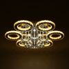 90W 6 Rings LED K9 Crystal Ceiling Light Modern Flush Mount Light Home Decor