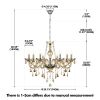 8 Lights K9 Crystal Chandelier With Chains Elegant Crystal Ceiling Lamp Home Decor