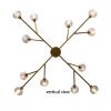 Modern American chandelier golden iron -12 bulb