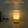 Beside Lamps for Bedroom Warm White Nightstand Lamp USB Plug Modern Lantern for Bedroom with 32.48in Cord