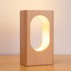 1pc LONRISWAY LED Wood Desk Lamp - Dimmable Night Light for Bedroom and Home Decor - Unique Gift Idea