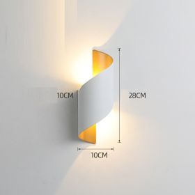 Waterproof Balcony Led Super Bright Corridor Stairs Simple Induction Wall Lamp (Option: White gold-Warm light-10W)