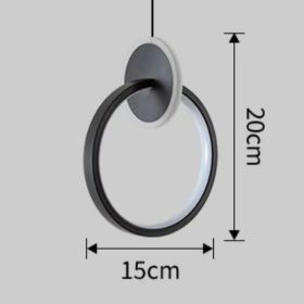 Modern Simple Bedroom Nordic Bed Lamp LED Double Ring Small Chandelier (Option: Round style-warm light)