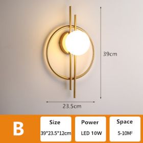 Home Living Room Background Wall Lamp (Option: Style B-Warm light)