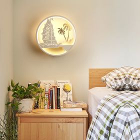 Modern Simple Bedroom Bedside Wall Lamp (Option: Everything is going smoothly-Tricolor dimming)