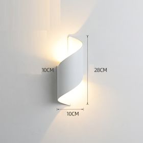 Waterproof Balcony Led Super Bright Corridor Stairs Simple Induction Wall Lamp (Option: White-Warm light-10W)