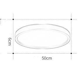 Room Master Bedroom Light Nordic Study Light Modern Simple Led Ceiling Light (Option: Diameter 50cm-Stepless dimming)