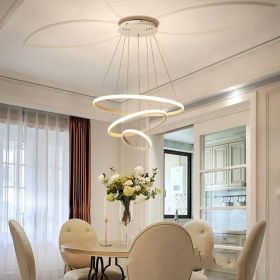 The Dining Room Chandelier Surrounds The Smart Eye Protection Living Room Bedroom (Option: White B Model 20x40x60CM-Stepless dimming-220V)