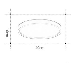 Room Master Bedroom Light Nordic Study Light Modern Simple Led Ceiling Light (Option: Diameter 40cm-Stepless dimming)