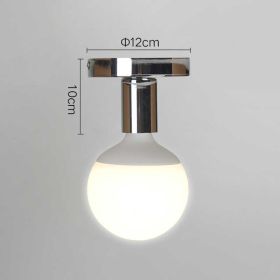 Bulb Ceiling Light Creative Simple Balcony Porch Aisle (Option: Silver-12W Warm Light)