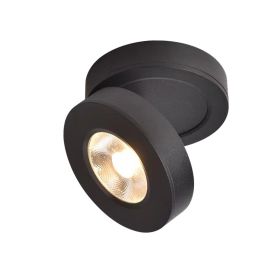 LED Household Living Room Background Wall COB Embedded Spotlight (Option: Ceiling mounted black-5W 4000K)