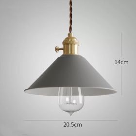 Nordic Macaron Twist Switch Dining Room Copper Chandelier (Option: Grey-Edison bulb)