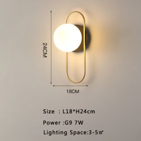 Modern Minimalist Hotel Living Room Background Wall Light (Option: 6705Copper Natural Black-Warm light)