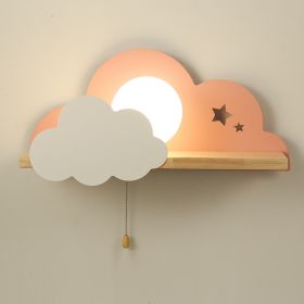 Simple Bedside Cloud Decoration Creative Wall Lamp (Color: Pink)