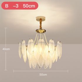 French Cream Wind Pendant Light Luxury (Option: B-50cm three layer)