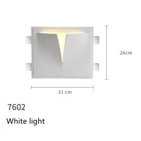 Minimalist Recessed Living Room Wall Sconce Plaster Without Frame (Option: White A White light)