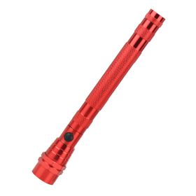 Flashlight Telescopic Rotating Aluminum Alloy LED Magnet To Pick Up Work Light (Color: Red)