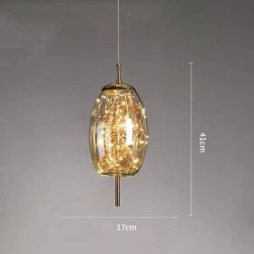 Creative Bedside Restaurant Small Chandelier (Option: Amber-D)