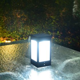 European Style Column Head Lamp Outdoor Villa Courtyard Wall Lamp Solar Wall Lamp (Option: Medium white light)