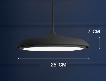 Nordic Modern Simple LED Chandelier Restaurant Chandelier Designer Chandelier (Option: Black-25cm)