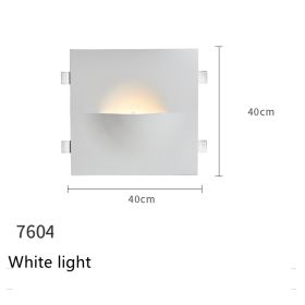 Minimalist Recessed Living Room Wall Sconce Plaster Without Frame (Option: White C White light)