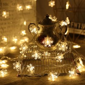 Led Christmas Holiday Decorative Lights Santa Claus Snowman Lights String Plug-In Type Lights (Pattern: snoeflake, size: 3M20L)