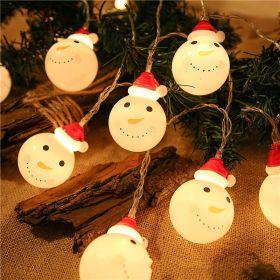 Led Christmas Holiday Decorative Lights Santa Claus Snowman Lights String Plug-In Type Lights (Pattern: snowman, size: 5M20L)