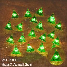 2M 20LED Santa Claus Snowflake LED Light String Christmas Decoration For Home Xmas Tree Ornament 2022 Navidad Kids Gift New Year (Color: as pic E)