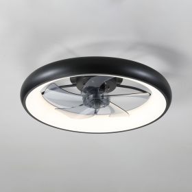 Ceiling Fan with Lights Dimmable LED (Color: Black White)