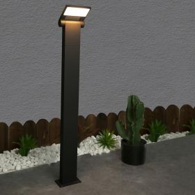 Inowel Outdoor Pathway Lights LED Bollard Light Landscape Path Light Modern Waterproof Driveway Lights 11706 (Color: Black, size: 23.62in)