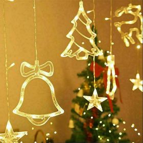 LED Fairy String Window Curtain Lights Star Christmas Xmas Party Home Indoor (Type: Type one)