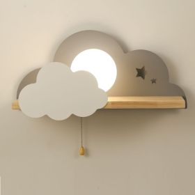 Simple Bedside Cloud Decoration Creative Wall Lamp (Color: Grey)