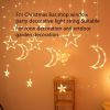 1pc LED Star Curtain Light; Festival Linghts; Christmas Decoration; For Window Bedroom Decorative Atmosphere String Lights 11.5ft