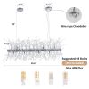 Modern American multi-particle crystal chandelier -12 bulbs -G9 lamp holder