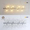 Modern American multi-particle crystal chandelier -12 bulbs -G9 lamp holder