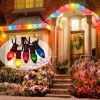 C7 Multi-color Christmas Decorative Lights; 28 Feet Retro Christmas Tree Lamps; Outdoor Roof Line String Lights; 27 Light Bulbs; For The Courtyard Gar