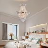 Gold Crystal Chandeliers,Large Contemporary Luxury Ceiling Lighting for Living Room Dining Room Bedroom Hallway