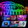 5050 RGB Led Strip Lights Music Sync Color Changing ; Smart Application Remote Control; Led Strip Lights For Bedroom Room Home Decorative Party Festiv