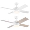 44 In Intergrated LED Ceiling Fan with Black /White  ABS Blade