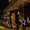 1pc LED Star Curtain Light; Festival Linghts; Christmas Decoration; For Window Bedroom Decorative Atmosphere String Lights 11.5ft